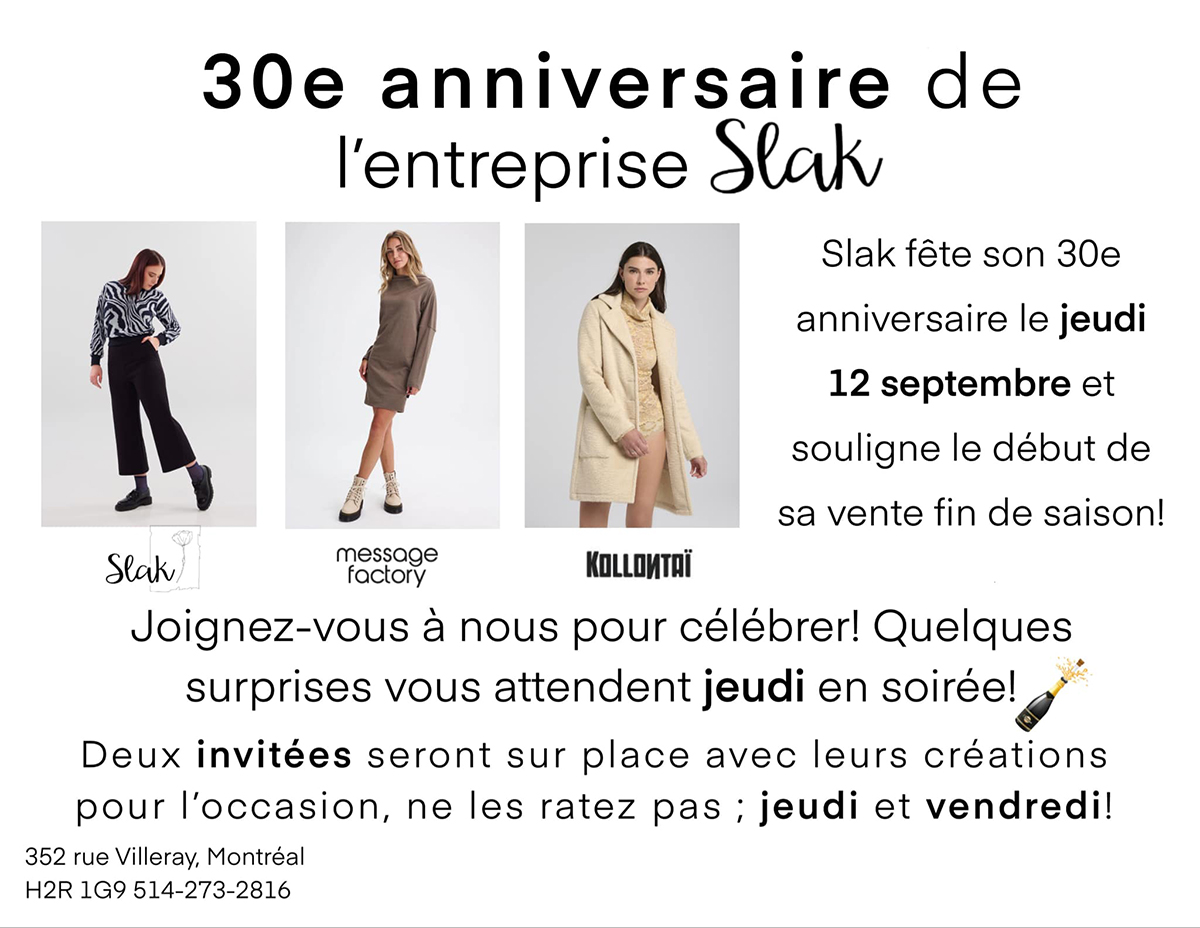 Slak fête ses 30 ans!